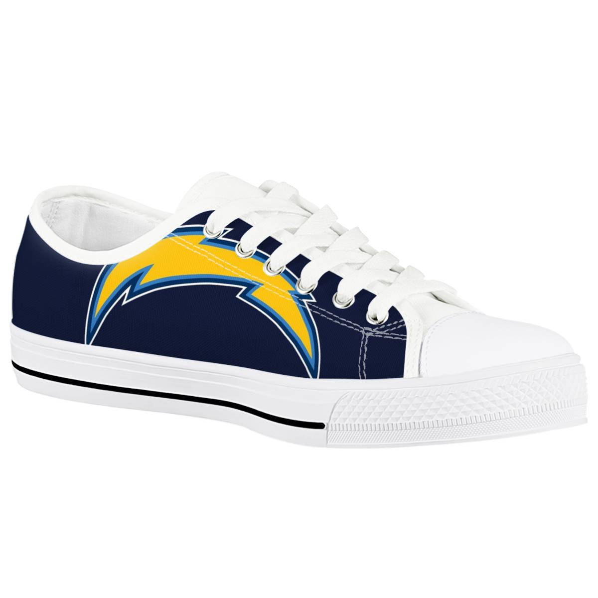 Men's Los Angeles Chargers Low Top Canvas Sneakers 005